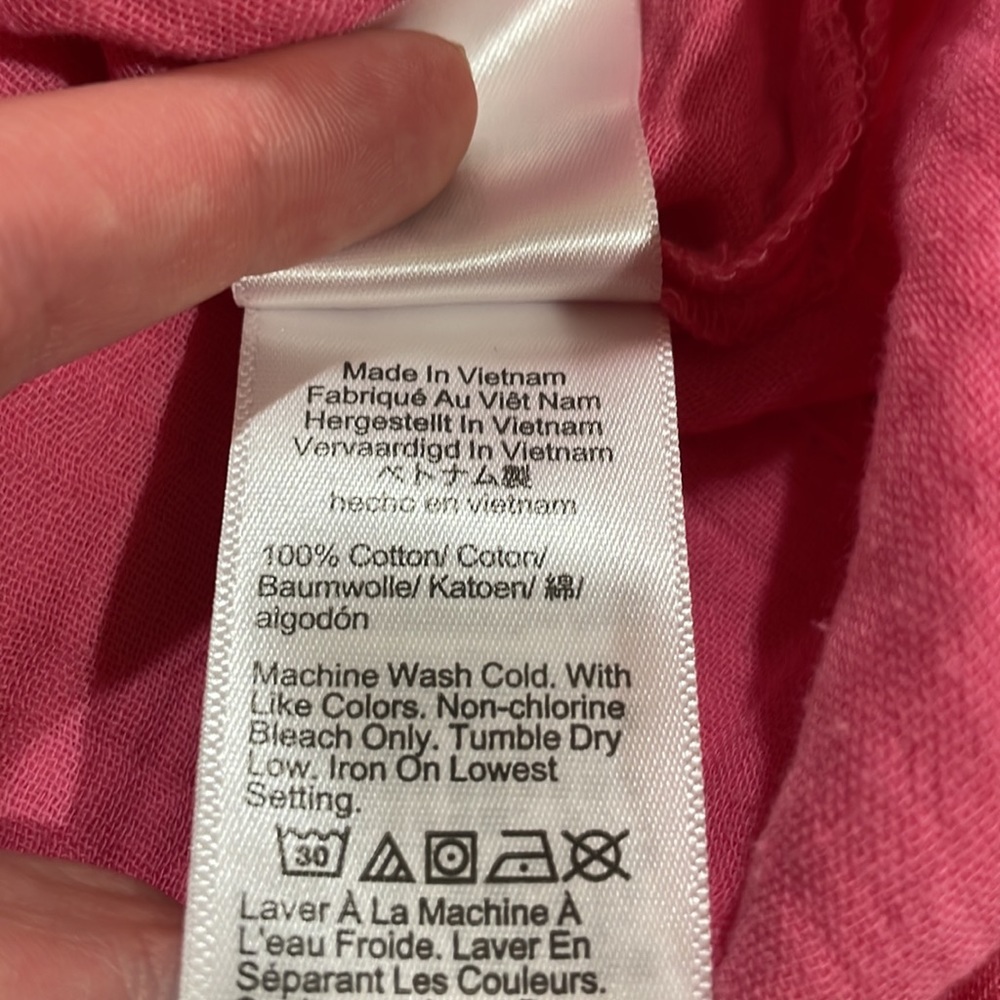 J. Crew Bubblegum Pink Short-Sleeve Gauze Shift Dress - Picture 6 of 9